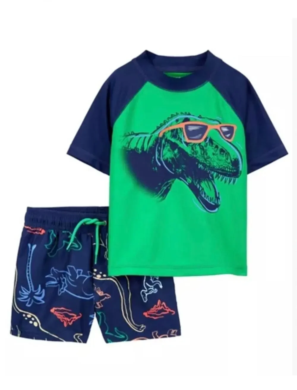 Carter's Baby Boys Two-Piece Dino Rashguard Swim Set 3m